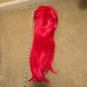 24 inch Luscious Pink Hair Wig with Bangs Cosplay